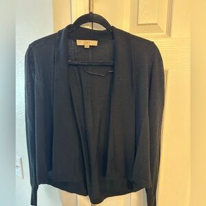 LOFT Black Open Front Sweater